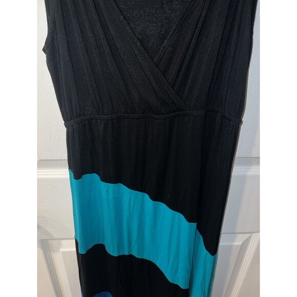 Spense Maxi Dress Womens M Multicolor Striped Jersey Knit Casual Comfort Beachy - Picture 4 of 7